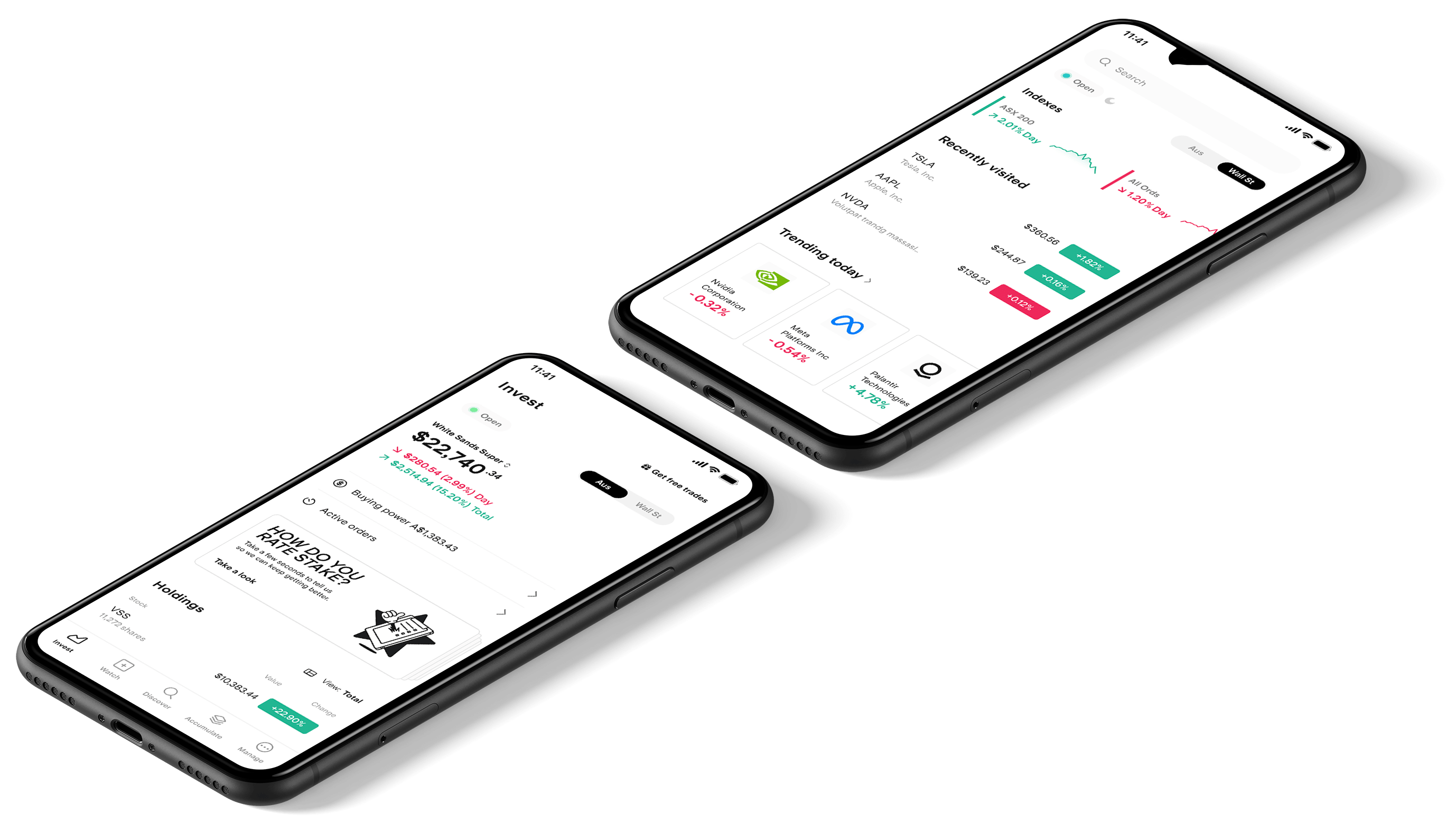 Phone with Stake app